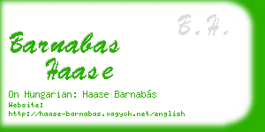 barnabas haase business card